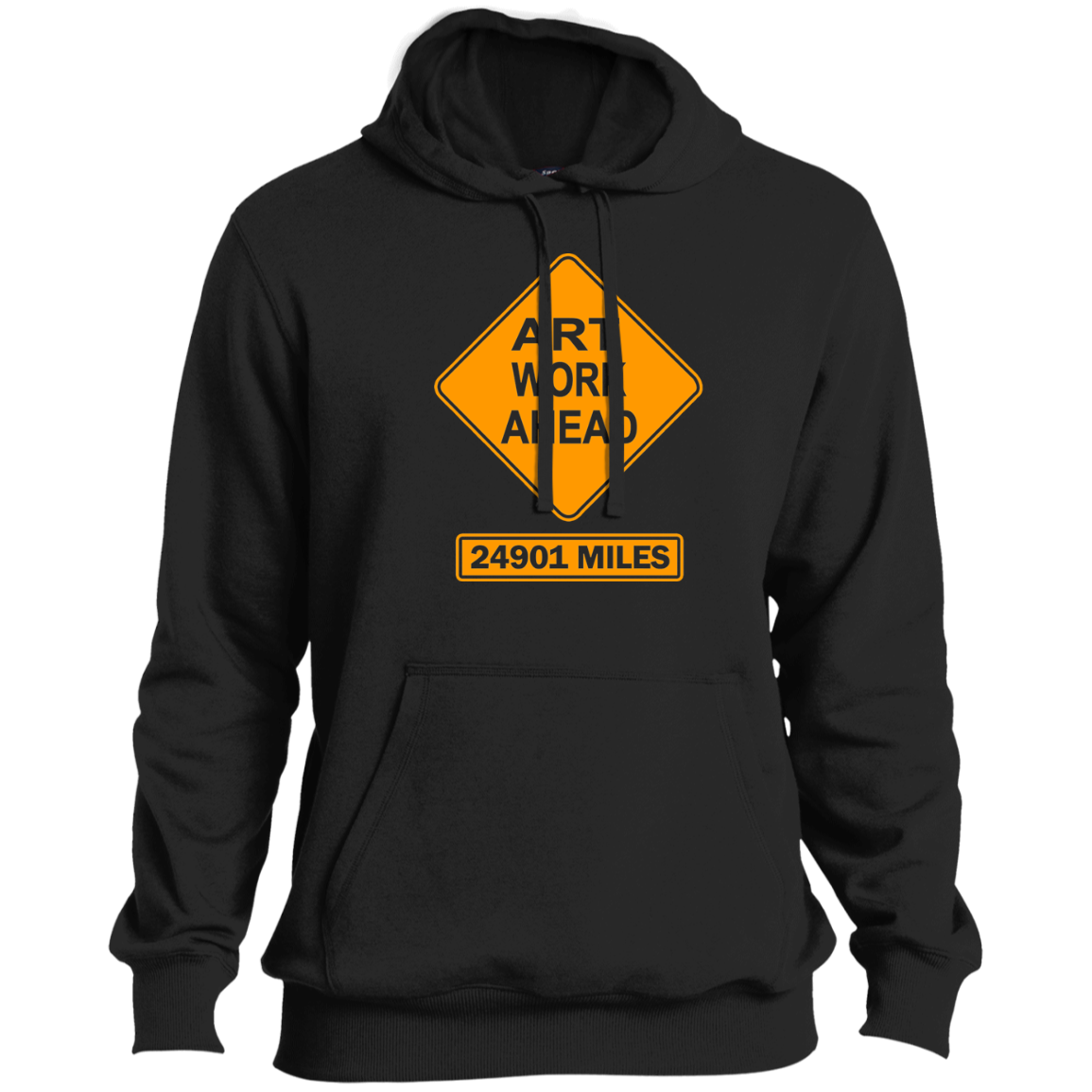 ArtichokeUSA Custom Design. Art Work Ahead. 24,901 Miles (Miles Around the Earth). Tall Pullover Hoodie