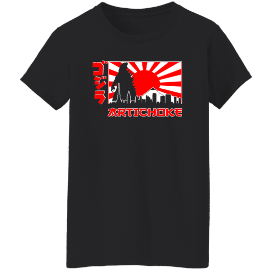 ArtichokeUSA Custom Design.  Fan Art Godzilla/Mecha Godzilla. Ladies' 5.3 oz. T-Shirt