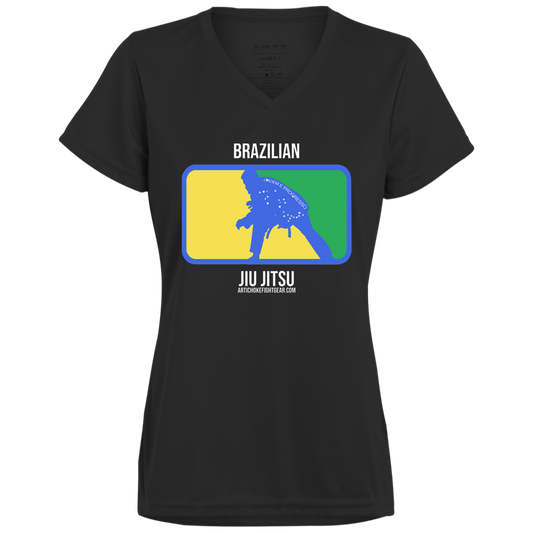 Artichoke Fight Gear Custom Design #13. BJJ, The New National Pastime. Ladies’ Moisture-Wicking V-Neck Tee