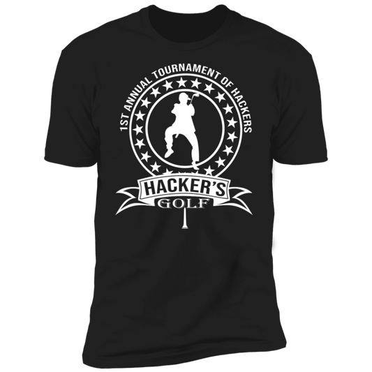 OPG Custom Design #20. 1st Annual Hackers Golf Tournament. 100% Ring Spun Cotton T-Shirt