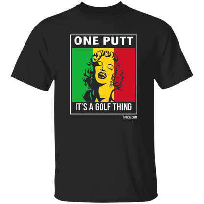 OPG Custom Design #22. One Putt / One Love Parody with Fan Art. Female Edition. Youth 100% Cotton T-Shirt