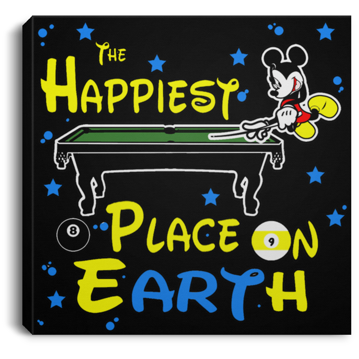 The GHOATS custom design #14. The Happiest Place On Earth. Fan Art. Square Canvas .75in Frame