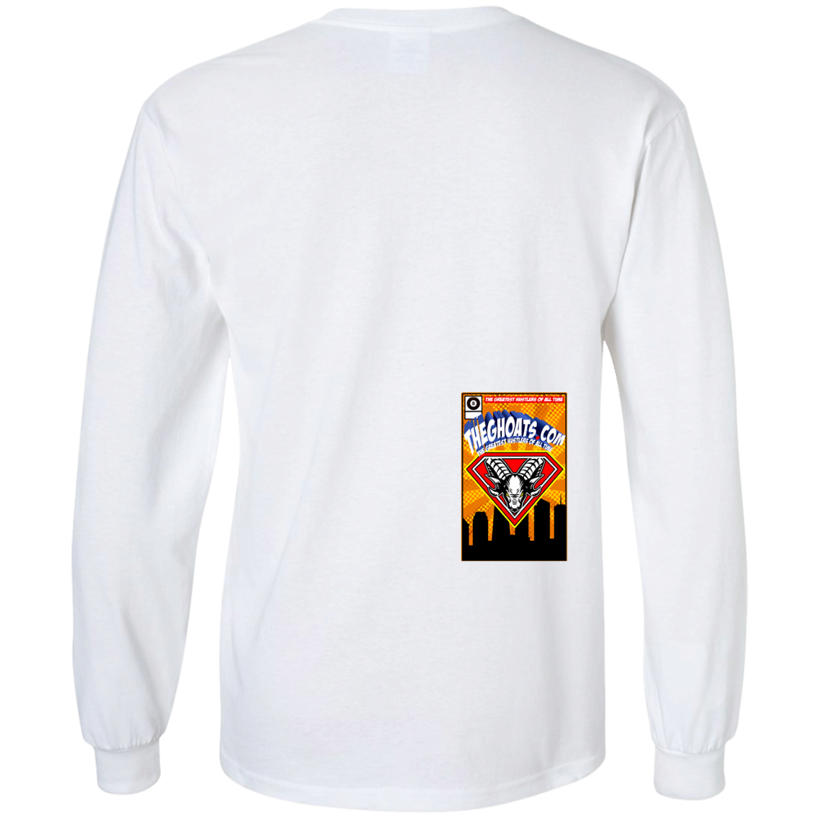 The GHOATS Custom Design. #38 Super 3. APA League. Long Sleeve Cotton T-Shirt