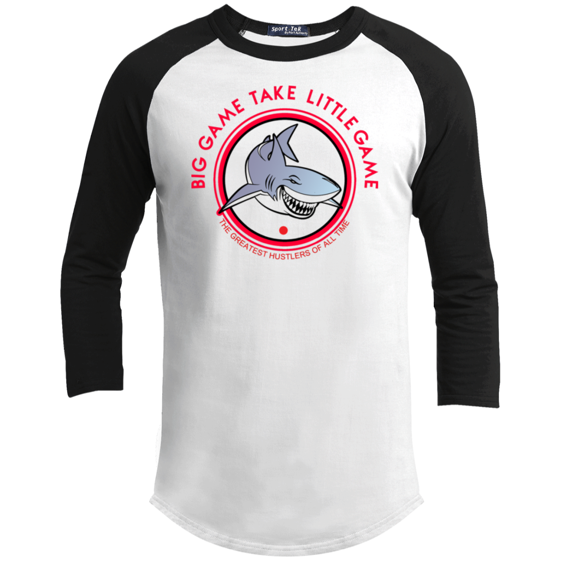 The GHOATS Custom Design. #25 Big Game Take Little Game. Youth 3/4 Raglan Sleeve Shirt