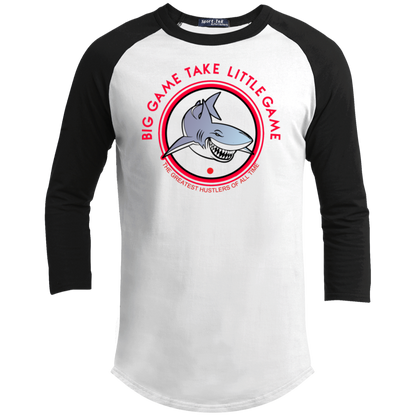 The GHOATS Custom Design. #25 Big Game Take Little Game. Youth 3/4 Raglan Sleeve Shirt