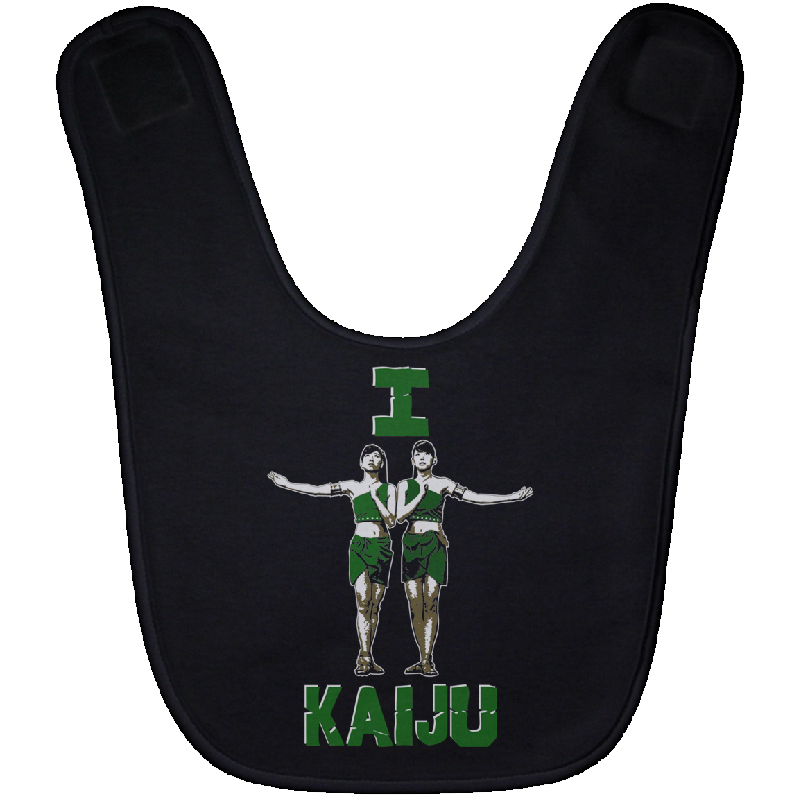 ArtichokeUSA Custom Design. I Heart Kaiju. Fan Art. Baby Bib