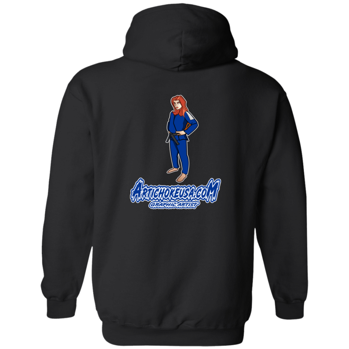 ArtichokeUSA Character and Font design. Let's Create Your Own Team Design Today. Amber. Zip Up Hooded Sweatshirt