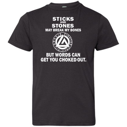 Artichoke Fight Gear Custom Design #19. Sticks and Stones. Youth Jersey 100% Combed Ringspun Cotton T-Shirt