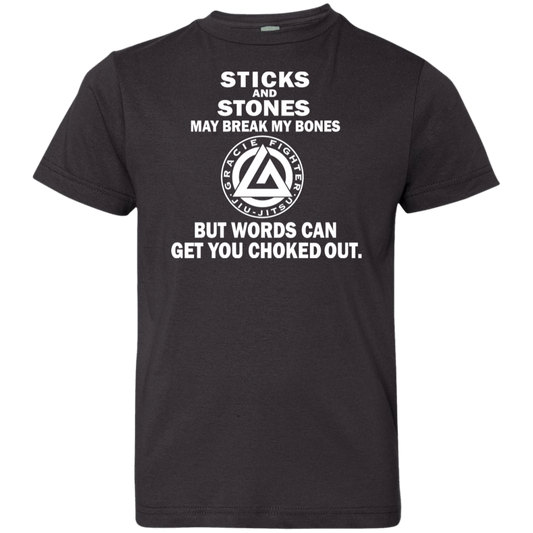 Artichoke Fight Gear Custom Design #19. Sticks and Stones. Youth Jersey 100% Combed Ringspun Cotton T-Shirt