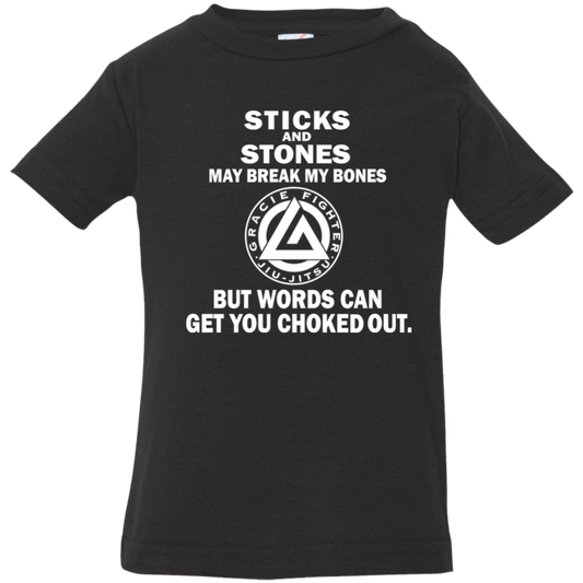 Artichoke Fight Gear Custom Design #19. Sticks and Stones. Infant Jersey T-Shirt