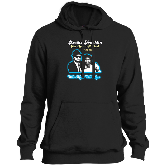 ArtichokeUSA Custom Design #20. Aretha Franklin & John Belushi Tribute. When Music Was Music. Tall Pullover Hoodie