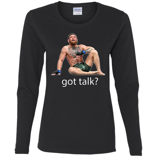 Artichoke Fight Gear Custom Design #10. Got Talk? Ladies' 100% Pre-Shrunk Cotton Long Sleeve