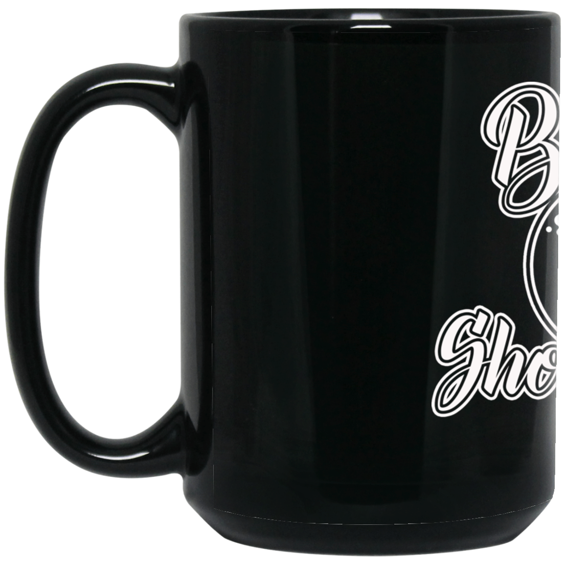 The GHOATS Custom Design #2. Baller. Shot Caller. 15 oz. Black Mug