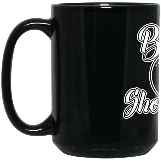 The GHOATS Custom Design #2. Baller. Shot Caller. 15 oz. Black Mug