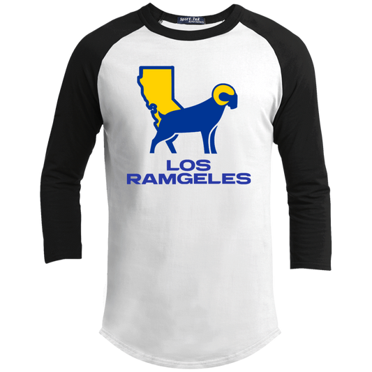 ArtichokeUSA Custom Design. Los Ramgeles. Fan Art. Youth 3/4 Raglan Sleeve Shirt