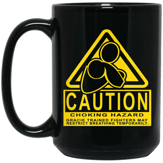 Artichoke Fight Gear Custom Design #7. Choking Hazard. 15 oz. Black Mug