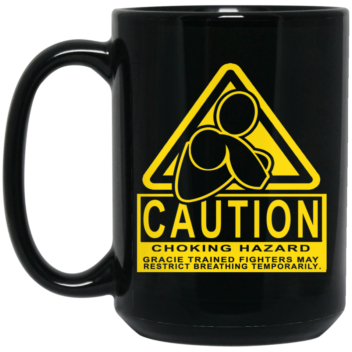 Artichoke Fight Gear Custom Design #7. Choking Hazard. 15 oz. Black Mug
