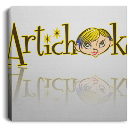 ArtichokeUSA Character and Font design #21. Friends, Clients, and People of Earth. Let's Create Your Own Design Today. Square Canvas .75in Frame