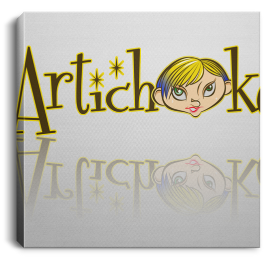 ArtichokeUSA Character and Font design #21. Friends, Clients, and People of Earth. Let's Create Your Own Design Today. Square Canvas .75in Frame