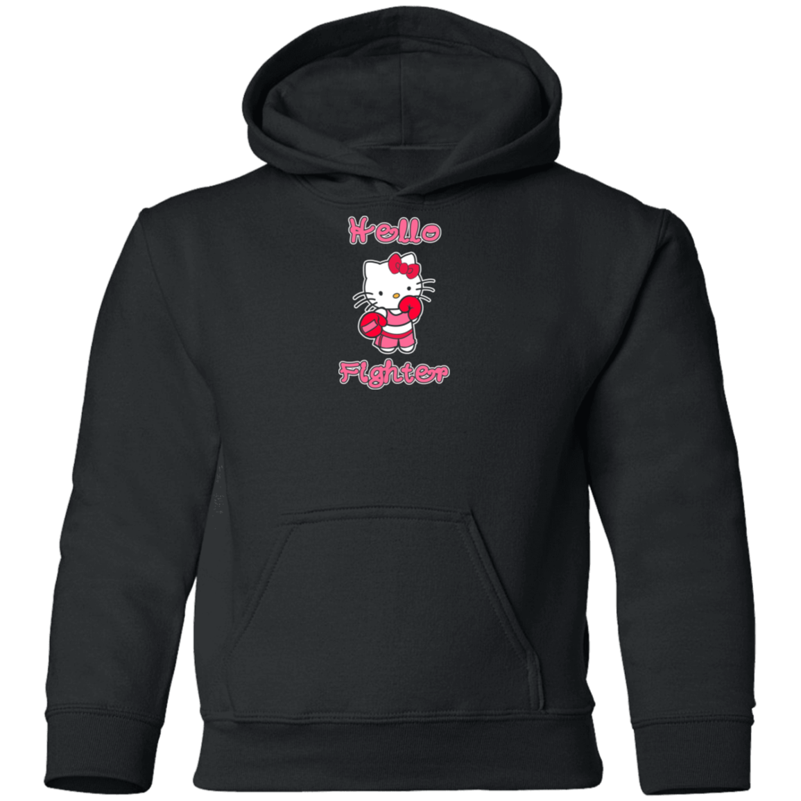 Artichoke Fight Gear Custom Design #13. Hello Fighter. Hello Kitty Parody Fan Art. MMA. Youth Hoodie