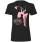 OPG Custom Design #10. Lady on Front / Flag Pole Dancer On Back. Ladies' Boyfriend T-Shirt