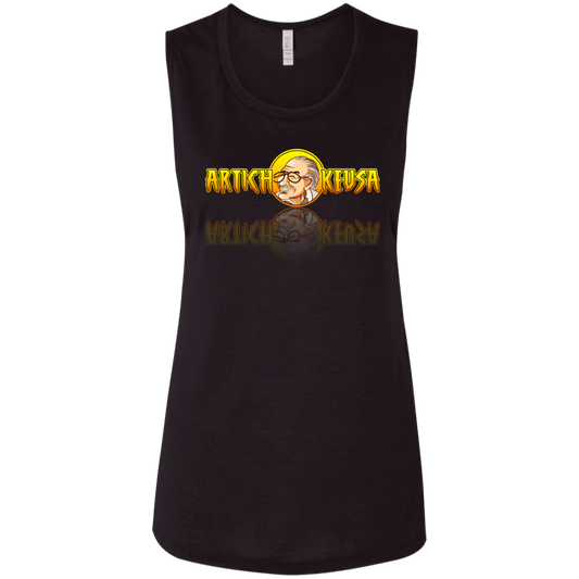 ArtichokeUSA Character and Font design. Stan Lee Thank You Fan Art. Let's Create Your Own Design Today. Ladies' Flowy Muscle Tank