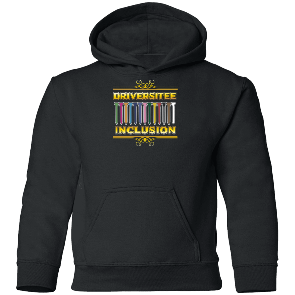 OPG Custom Design #6. Driveristee & Inclusion. Youth Hoodie