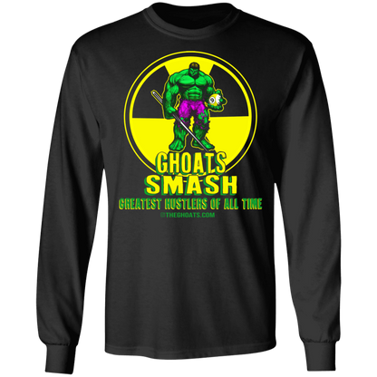 The GHOATS Custom Design. #13. GHOATS SMASH. Long Sleeve Cotton T-Shirt