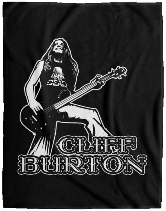 ArtichokeUSA Custom Design. Cliff Burton Tribute. Cozy Plush Fleece Blanket - 60x80