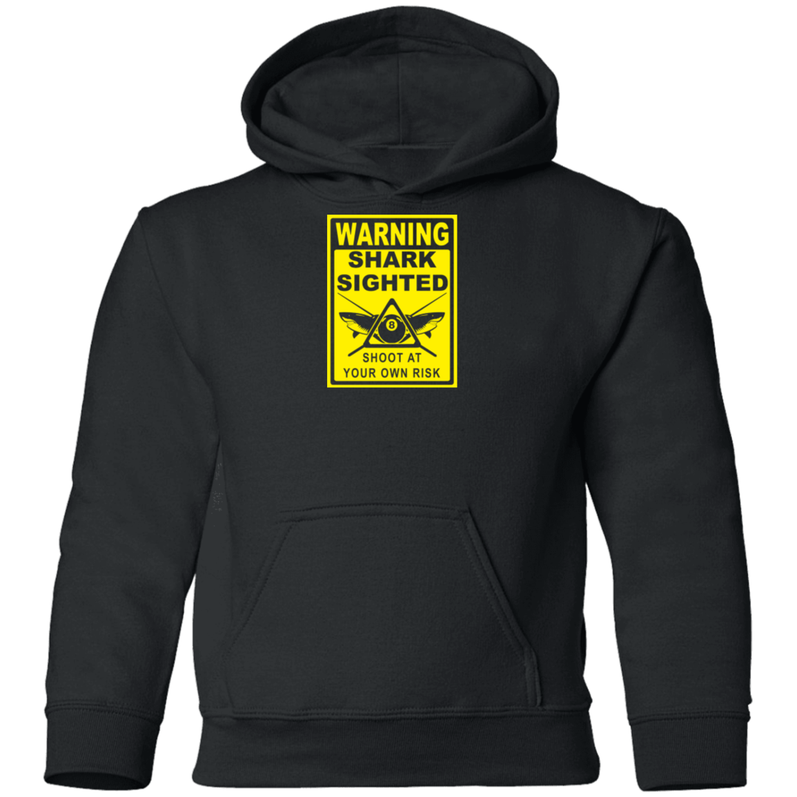 The GHOATS Custom Design #35. Beware of Sharks. Shoot at Your Own Risk. Youth Pullover Hoodie