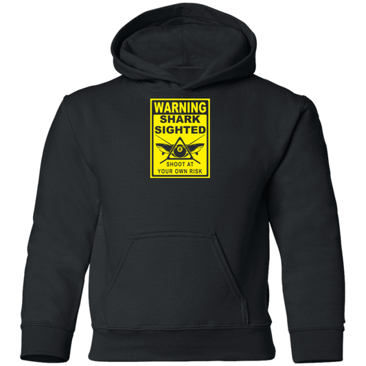 The GHOATS Custom Design #35. Beware of Sharks. Shoot at Your Own Risk. Youth Pullover Hoodie