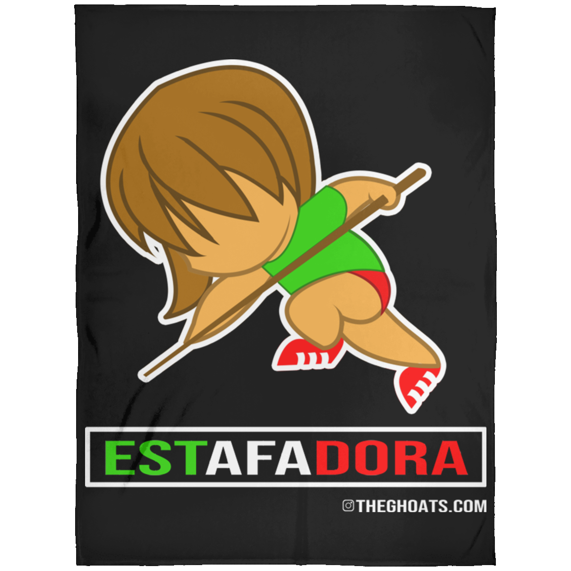 The GHOATS Custom Design. #30 Estafadora. (Spanish translation for Female Hustler). Fleece Blanket 60x80