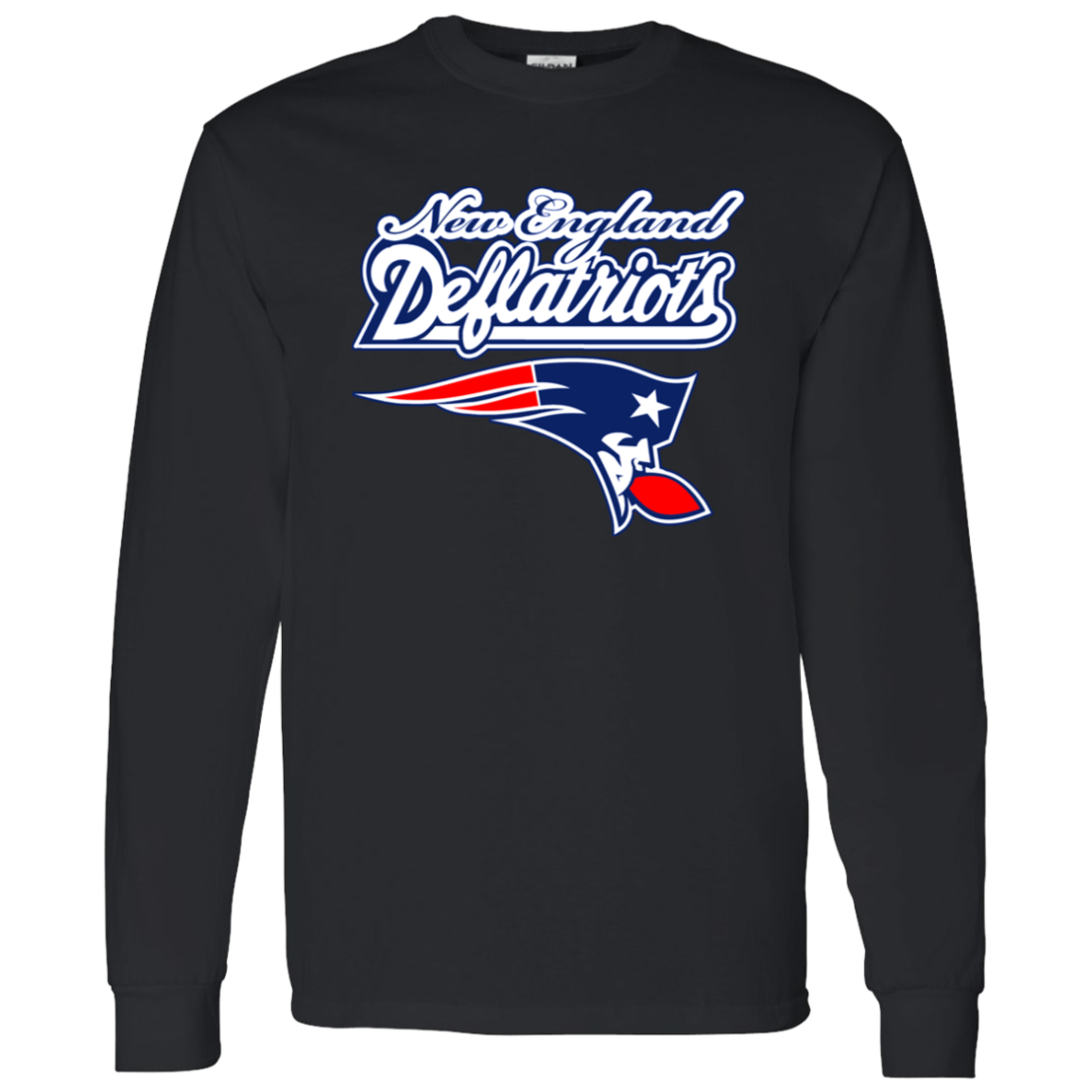 ArtichokeUSA Custom Design. New England Deflatriots. New England Patriots Parody. 100 % Cotton LS T-Shirt