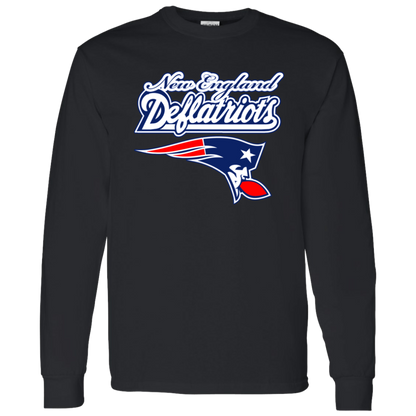 ArtichokeUSA Custom Design. New England Deflatriots. New England Patriots Parody. 100 % Cotton LS T-Shirt