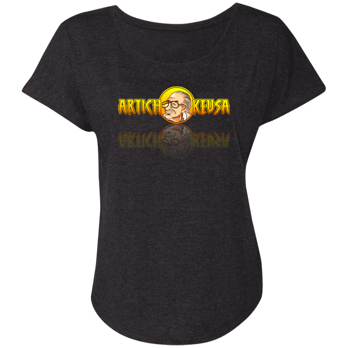 ArtichokeUSA Character and Font design. Stan Lee Thank You Fan Art. Let's Create Your Own Design Today. Ladies' Triblend Dolman Sleeve