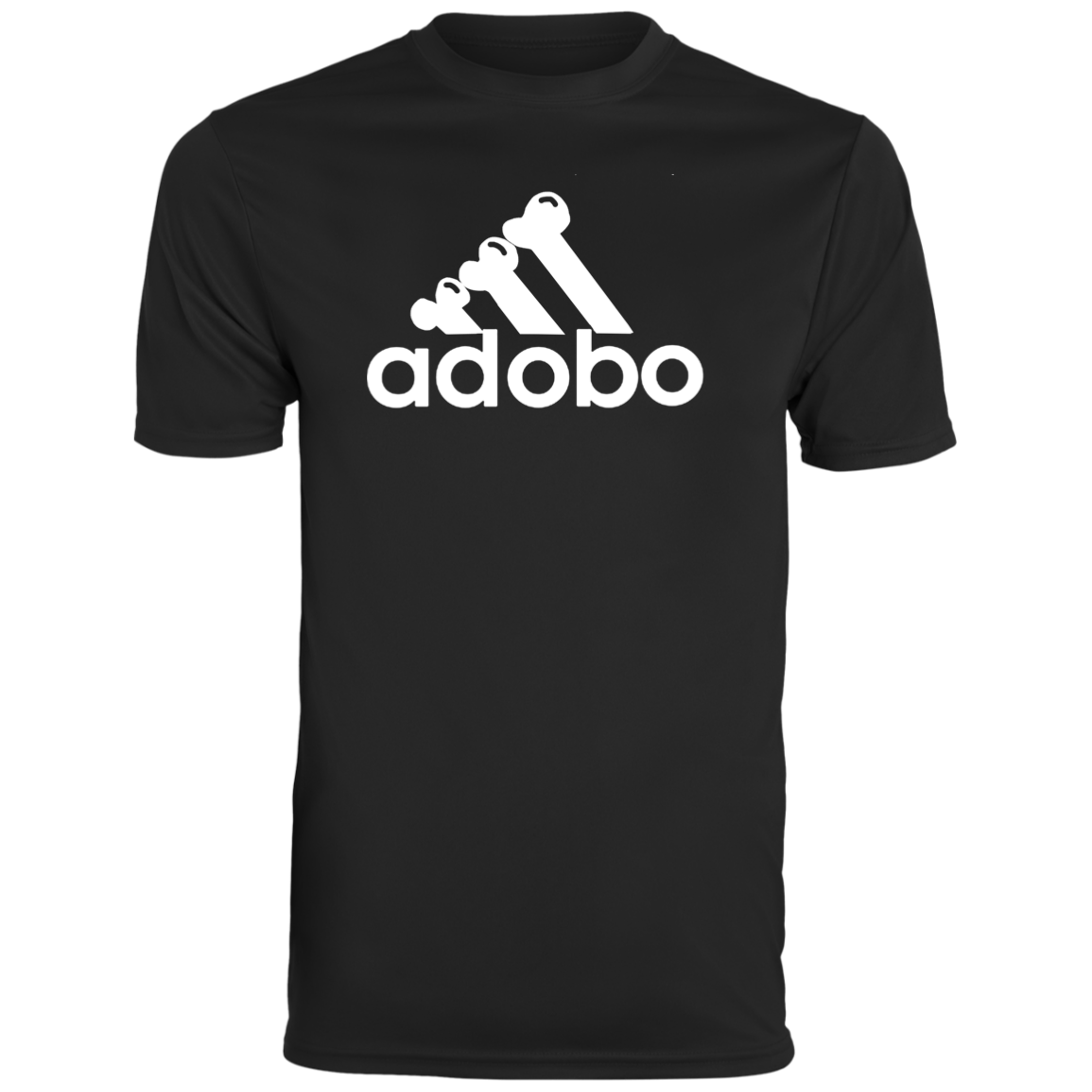 ArtichokeUSA Custom Design. Adobo. Adidas Parody. Men's Moisture-Wicking Tee