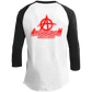 ArtichokeUSA Custom Design. Metallica Style Logo. Let's Make One For Your Project. Men's 3/4 Raglan Sleeve Shirt