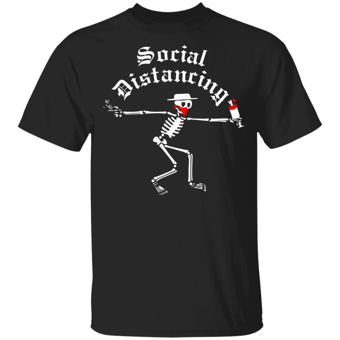 ArtichokeUSA Custom Design. Social Distancing. Social Distortion Parody. Youth 5.3 oz 100% Cotton T-Shirt