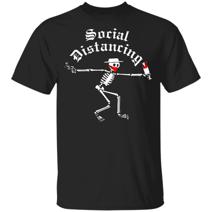 ArtichokeUSA Custom Design. Social Distancing. Social Distortion Parody. Youth 5.3 oz 100% Cotton T-Shirt