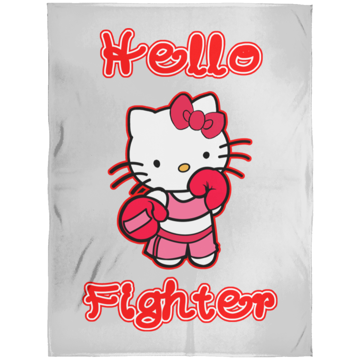 Artichoke Fight Gear Custom Design #13. Hello Fightter. Hello Kitty Parody. MMA.  Arctic Fleece Blanket 60x80