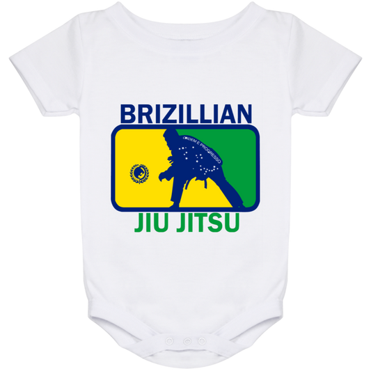 Artichoke Fight Gear Custom Design #5. BJJ MLB Brazil Flag Colors. Parody v2. Baby Onesie 24 Month