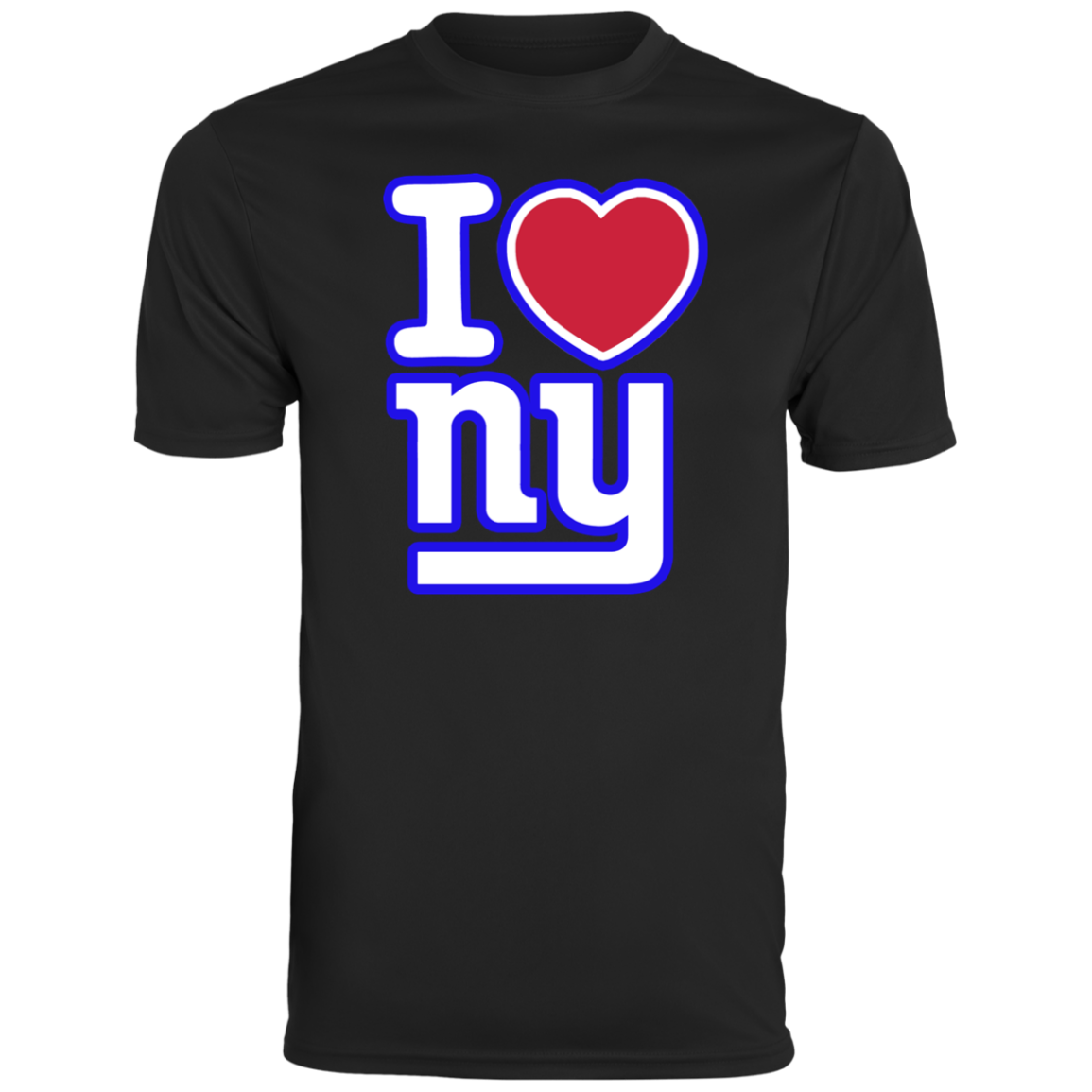 ArtichokeUSA Custom Design. I heart New York Giants. NY Giants Football Fan Art. Men's Moisture-Wicking Tee