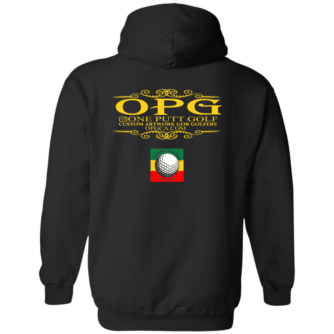 OPG Custom Design #22. One Putt / One Love Parody with Fan Art. Female Edition. Basic Pullover Hoodie