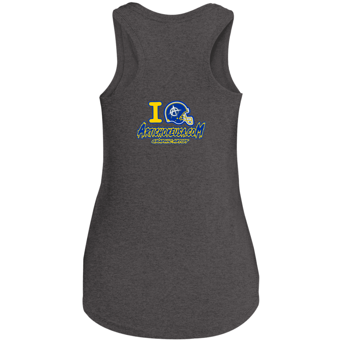 ArtichokeUSA Custom Design. Los Ramgeles. Fan Art. Ladies' Tri Racerback Tank