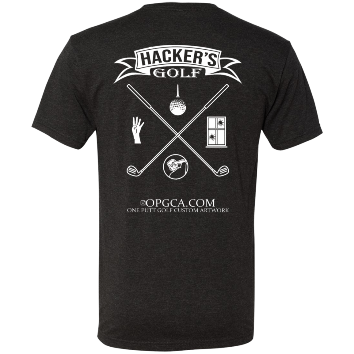 OPG Custom Design #20. 1st Annual Hackers Golf Tournament. Triblend T-Shirt