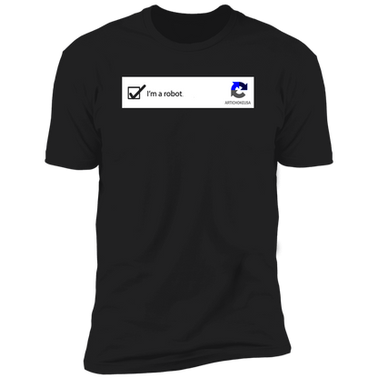 ArtichokeUSA Custom Design. I am a robot. Men's Premium Short Sleeve T-Shirt