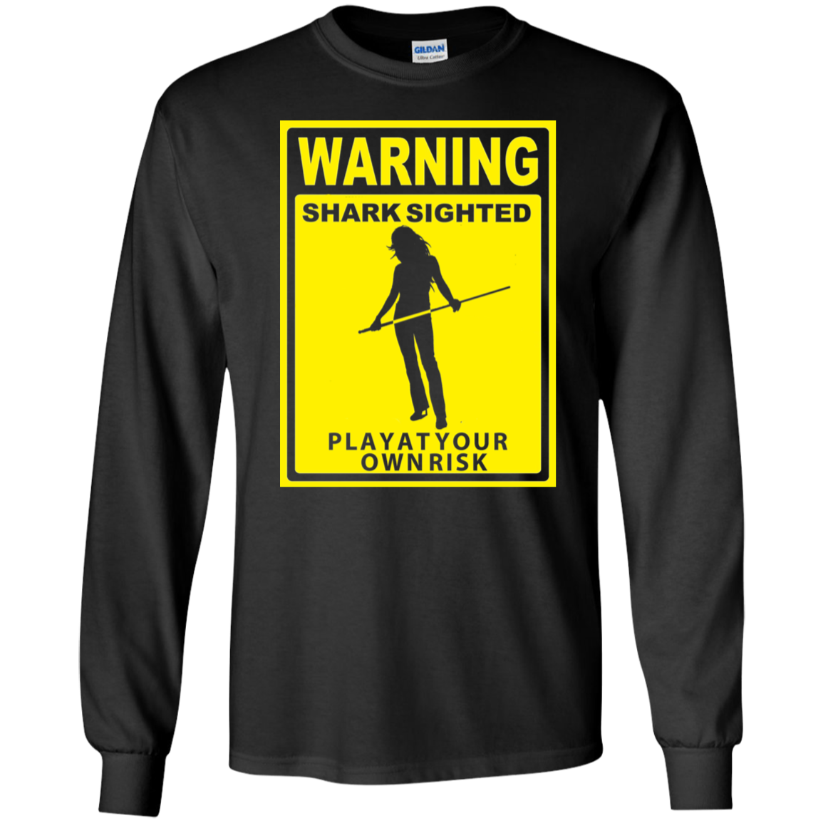The GHOATS Custom Design. #34 Beware of Sharks. Play at Your Own Risk. (Ladies only version). Youth LS T-Shirt