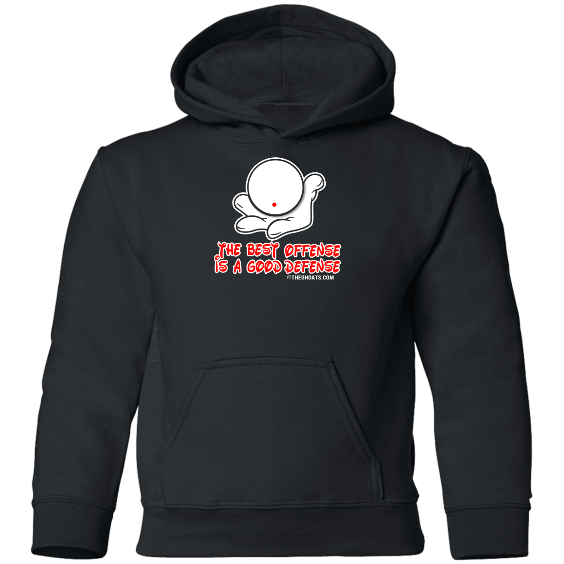 The GHOATS Custom Design. #5 The Best Offense is a Good Defense. Youth Pullover Hoodie