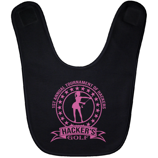 OPG Custom Design #20. 1st Annual Hackers Golf Tournament. Ladies Edition. Baby Bib