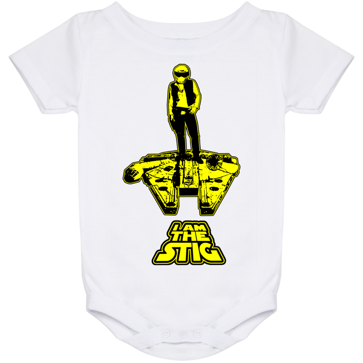 ArtichokeUSA Custom Design. I am the Stig. Han Solo / The Stig Fan Art. Baby Onesie 24 Month